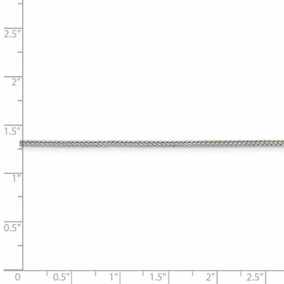 1.45mm Sterling Silver D/C Solid Round Franco Chain Necklace, 18 Inch - Picture 5 of 8